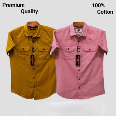 Half sleeve dubble pocket Shirt Premium Cotton Fabrics
