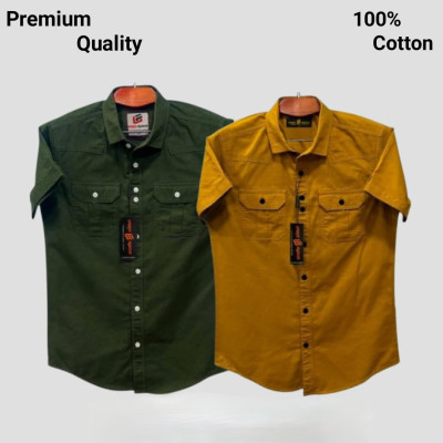 Half sleeve dubble pocket Shirt Premium Cotton Fabrics