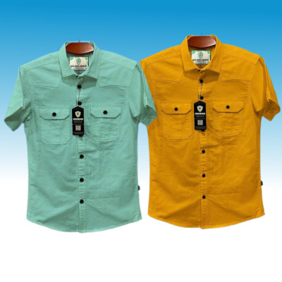 Half sleeve dubble pocket Shirt Premium Cotton Fabrics