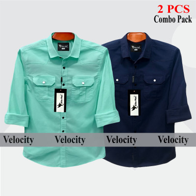 2 Pes Combo Premium Quality  Double Pocket Shirt PEST _ NBY