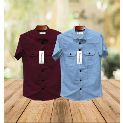 Half sleeve dubble pocket Shirt Premium Cotton Fabrics