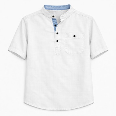 Premium Quality Cotton Stripe Fabrics Katua - White