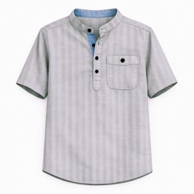 Premium Quality Cotton Stripe Fabrics Katua - Ash