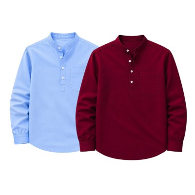 2p Combo Oxford Coton fabrics  Katua _  SKY BLUE _ MAROON