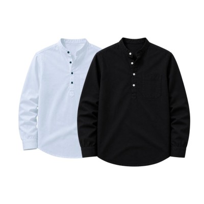 2p Combo Oxford Coton fabrics  Katua _  BLACK   _  WHITE