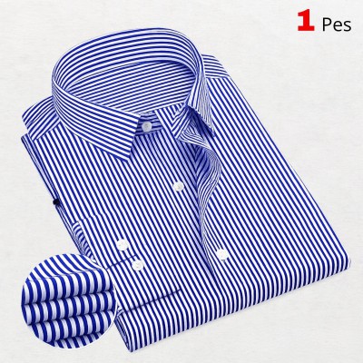 1 Premium Quality Stripe Formal Shirt - SKY BLUE