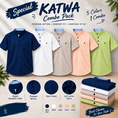 5 Premium Quality Cotton Stripe Fabrics Katua - WHITE - ASH _  CREAM_  LEMON_ NVY