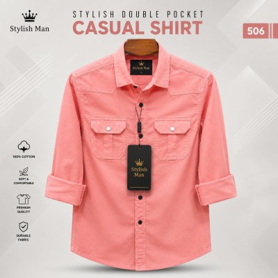 Premium Quality Double Pocket Shirt - PINK