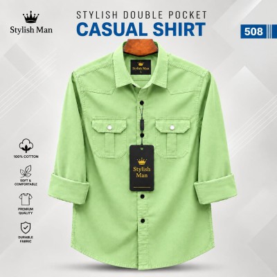 Premium Quality  Double Pocket Shirt _ LEMON