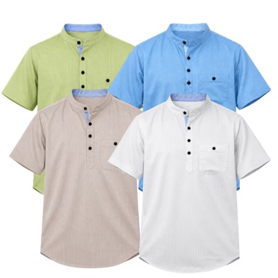 4 Premium Quality Cotton Stripe Fabrics Katua - ASHE - SKY _  LEMON_  WHITE